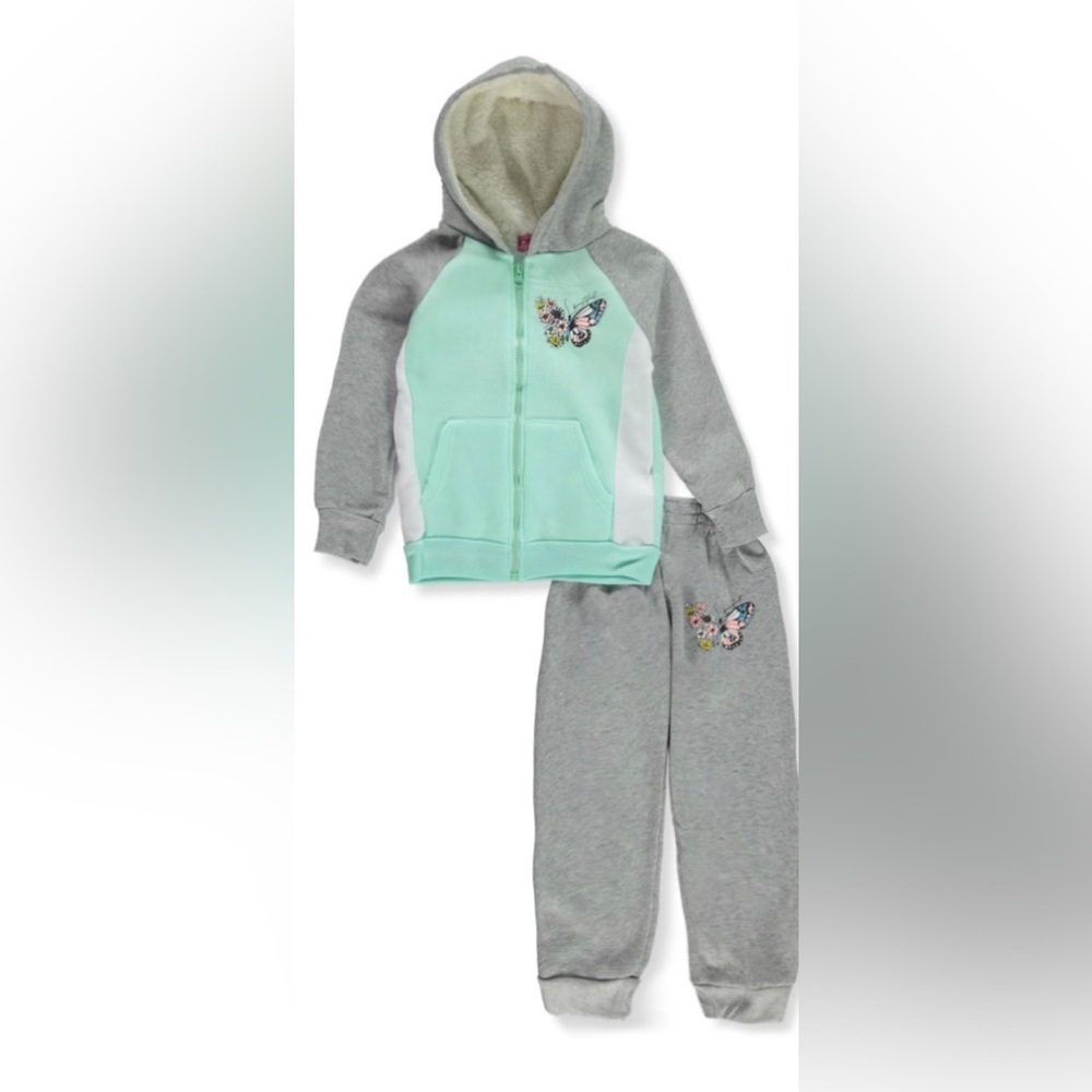 NWT 
GIRLS' 2-PIECE BUTTERFLY JOGGERS SET OUTFIT